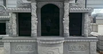 嘉峪关 芝麻灰高档墓碑，土墓，可定制
