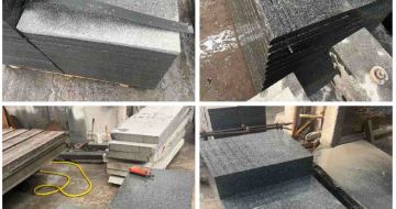 嘉峪关 芝麻黑地铺石材