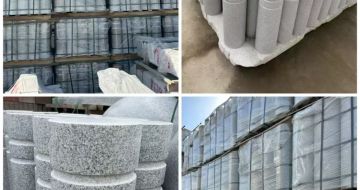 嘉峪关 芝麻白花岗岩挡车柱、隔离柱多少钱