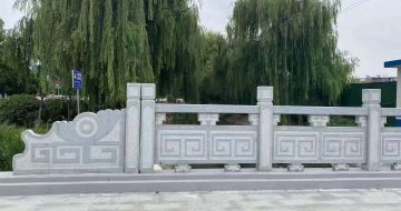 嘉峪关 芝麻灰桥栏杆、河道栏杆安装效果