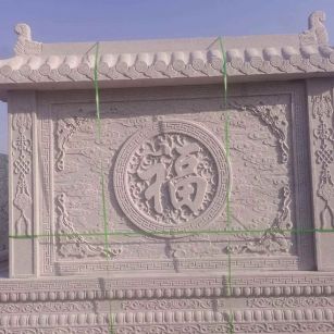 嘉峪关 芝麻白花岗岩屏风，照壁，影壁