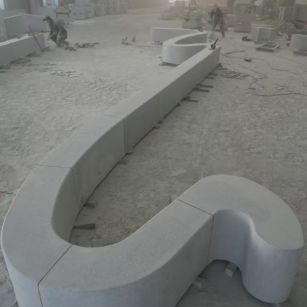 嘉峪关 花岗岩整石坐凳拼装