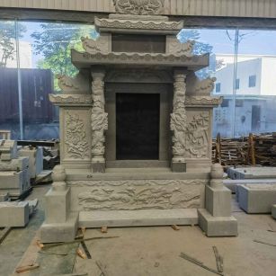 嘉峪关 芝麻灰高档墓碑、土墓，一套也支持定做