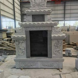 嘉峪关 芝麻灰高档墓碑、土墓，一套也支持定做