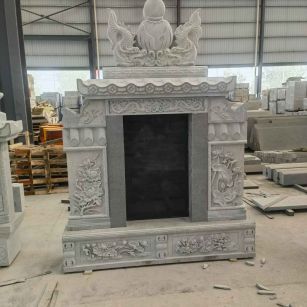 嘉峪关 芝麻灰高档墓碑、土墓，一套也支持定做