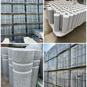 嘉峪关 芝麻白花岗岩挡车柱、隔离柱多少钱