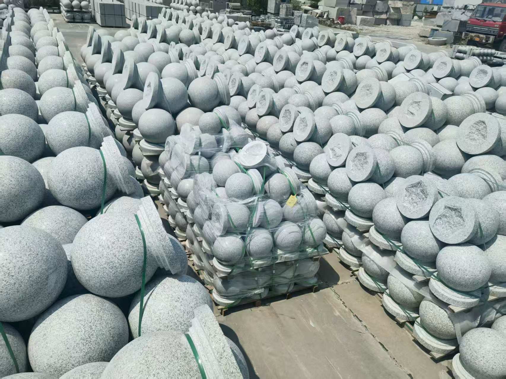 嘉峪关 花岗岩实心圆球,石球,挡车球,挡车石,车止石,路障石。
