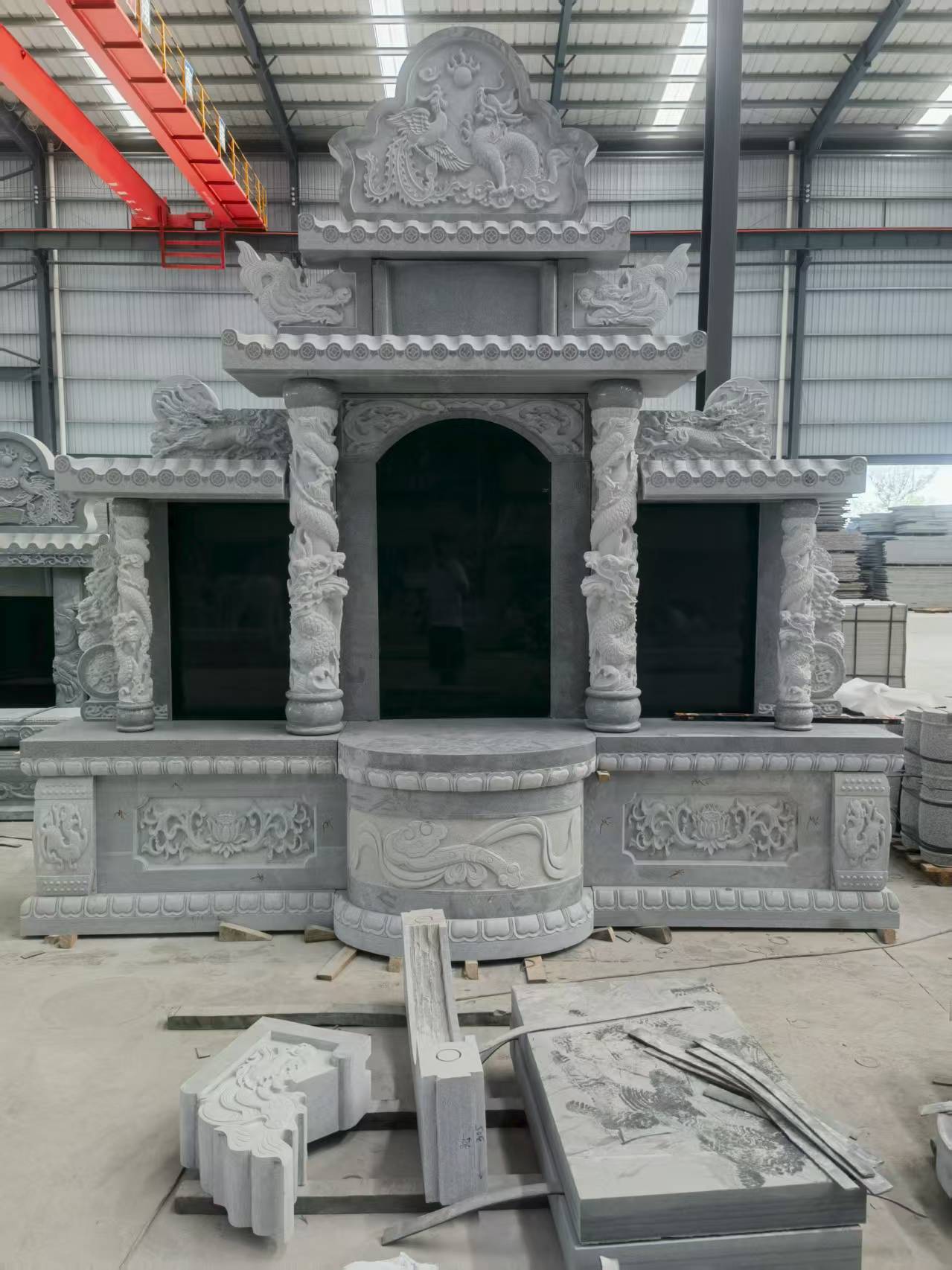 嘉峪关 芝麻灰高档墓碑，土墓，可定制